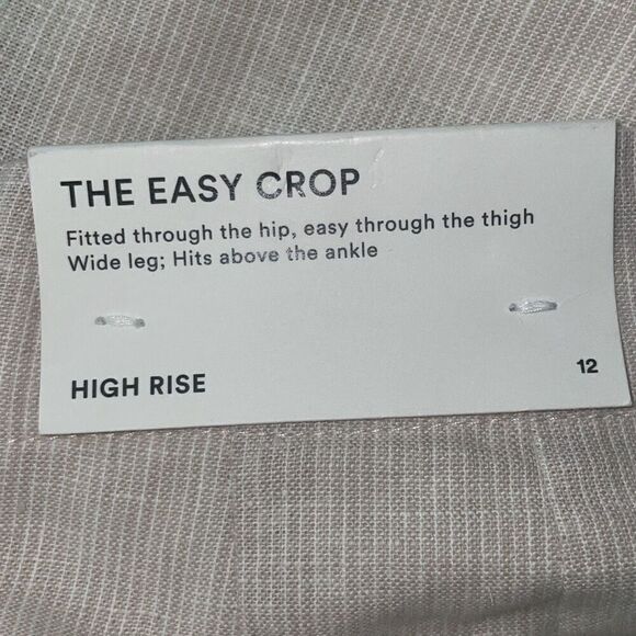 Ann Taylor The Easy Crop Linen High Rise Wide Leg Pants NEW 12 - Picture 11 of 12